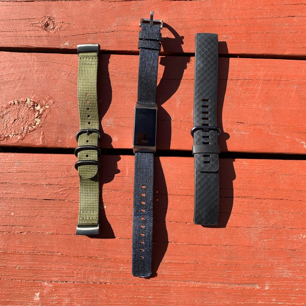 Black Fitbit charge 3 size large